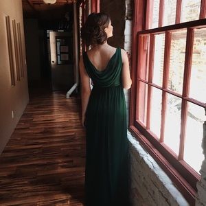 David’s Bridal Juniper Green Bridesmaids Dress